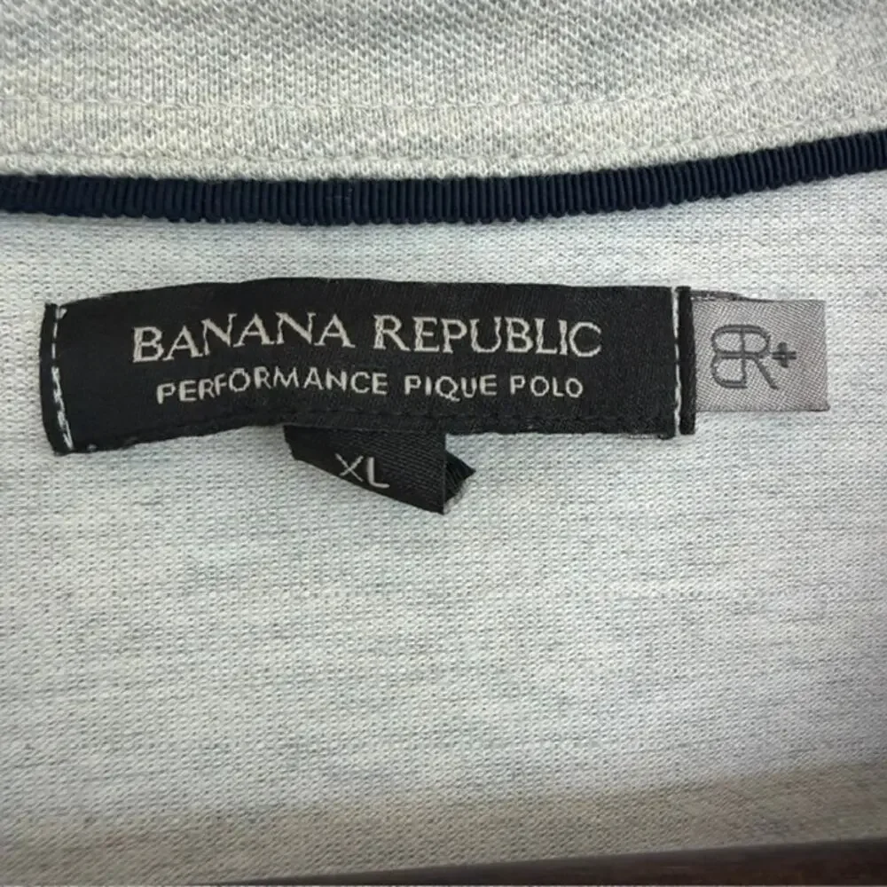 Banana Republic Light Gray Performance Pique Polo - XL